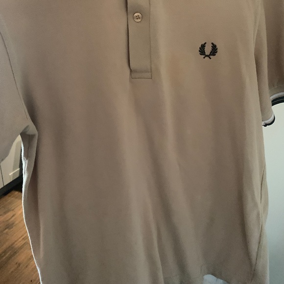 Fred Perry Polo Shirt Beige Tan 36" man - Picture 3 of 14